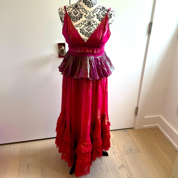 Rococo Sand Emi Shimmer Tiered Maxi Dress - Picture 3 of 7